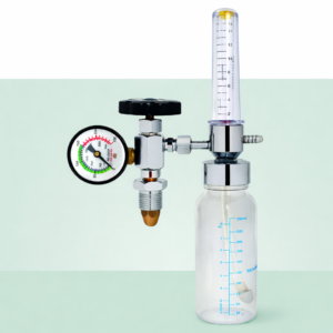 Medical Oxygen Flow Meter with Humidifier Bottle & Pressure Gauge